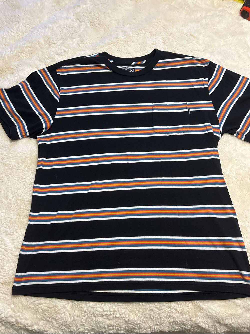 Dark Seas Men's Black Striped Pocket Tee